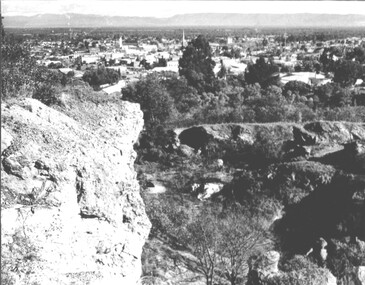 Photograph, Big Hill Area overlooking Stawell showing the mining area