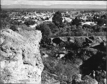 Photograph, Big Hill Area overlooking Stawell showing the mining area