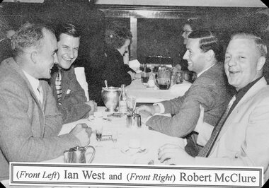 Photograph, Mr Ian West on the front left & Mr Robert McClure on the front right