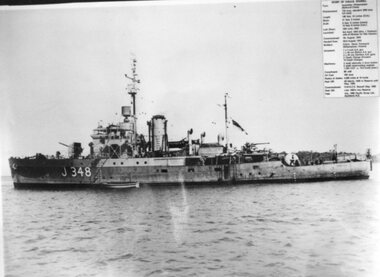 Photograph, H.M.A.S. Stawell -- Corvette Class Escort Vessel used during WW2 1946-1946
