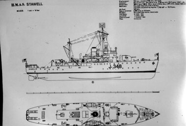 Photograph, H.M.A.S. Stawell Corvette Class -- Scale Drawing