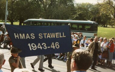Photograph, H.M.A.S. Stawell Corvette Class -- Melbourne Shrine 1986-1988