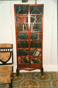 Photograph, Bookcase -- designed and made by Mr R L Henderson -- Coloured