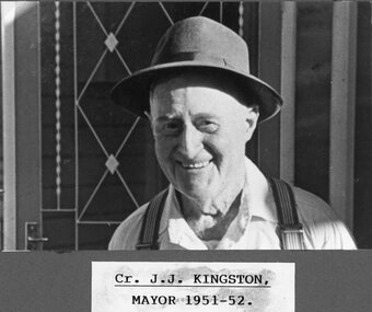 Photograph, Cr J J Kingston -- Mayor 1951-52 -- Studio Portrait