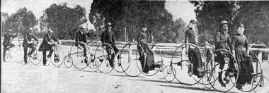 Newspaper, Stawell Bicycle Club 1885 from The Sun News Pictorial 1927