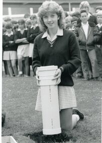 Photograph, Stawell High School's Historic Time Capsule in 1985 for Victoria's 150th Anniversary Celebrations