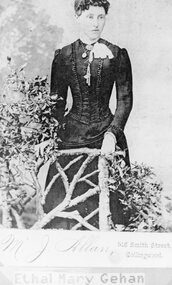 Photograph, Mrs Ethel Mary Gehan nee Davidson from Deep lead -- Studio Portrait