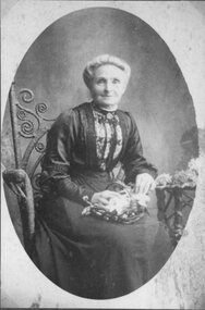 Photograph, Mrs Caroline Perry nee Davidson AKA Aunt Carrie from Deep Lead -- Studio Portrait