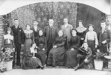 Photograph, Mr George Blackman & Mrs Mary Blackman nee Unknown & Family from Deep Lead -- Studio Portrait