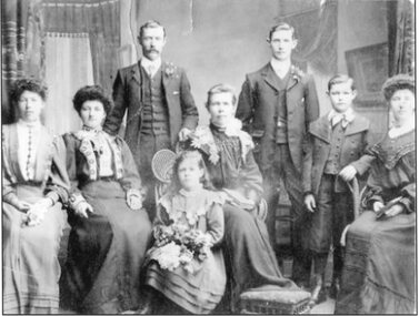Photograph, Mr Charles Hays & Mrs Magaret Hays nee Unknown with their family -- Studio Portrait