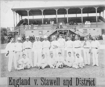 Photograph, Cricket -- England Vs Stawell & District 1902