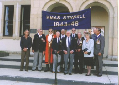 Photograph, H.M.A.S. Stawell Association on ANZAC DAY 1992 -- Coloured