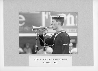 Photograph, H.M.A.S. STAWELL - Anniversary - Victorian Naval Band 1993 with a Bugler