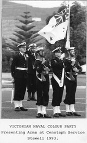 Photograph, H.M.A.S. STAWELL - Anniversary - Victorian Naval Band -- Colour detail 1993