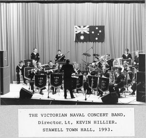 Photograph, H.M.A.S. STAWELL - Anniversary - Victorian Naval Band -- Concert Band on Stage 1993