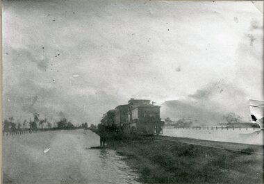 Photograph, Railway Flood Scene at Lubeck 1909