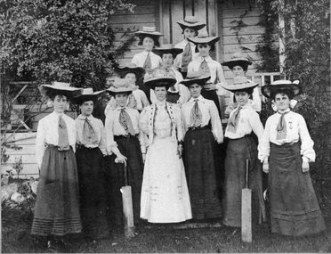Photograph, W Dawson, “Acme” Ladies Cricket Team 1905, 1905