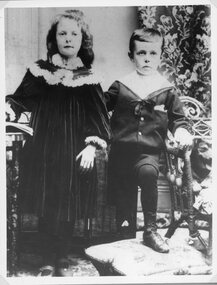 Photograph, Miss Clarice Willoughby & Master Allan Willoughby c1900 -- Studio Portrait