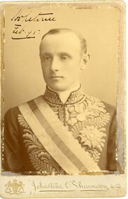 Photograph, The Earl of Hopetoun the Governor of Victoria 1895 -- Studio Portrait