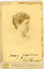 Photograph, Lady Hopetoun the wife of the Governor of Victoria 1895 -- Studio Portrait