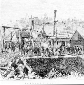 Drawing - Sketch, Scallan’s Claim on Big Hill 1873