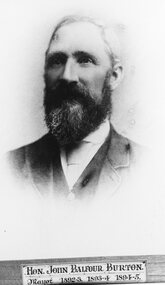 Photograph, Cr. J B Burton c1890’s -- Studio Portrait