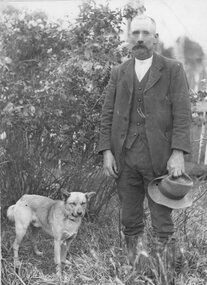 Photograph, Mr Jack Meadows with his dog