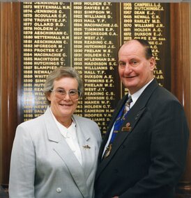Photograph, Cr. C. Hall -- Shire President 1994 & Mrs Hall nee Unknown -- Last President of the Shire of Stawell before amalgamation