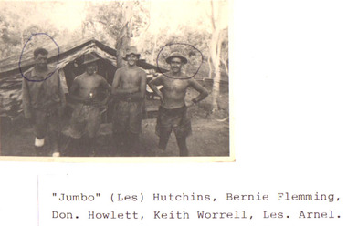 Photograph, 39th Infantry Battalion -- New Guinea 1939-1945 -- Named  -- 4 Photos