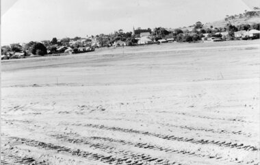 Photograph, Stawell Trotting Track under construction -- 2 Photos