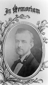 Photograph, Mr Richard H Hart c1884 -- Studio Portrait & his Grave Photograph