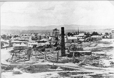 Photograph, Mining Scene looking from Big Hill 1880