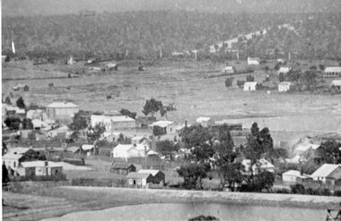 Photograph, Stawell Township looking towards Wild Cat Hill 1880