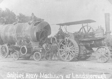 Photograph, Traction Engine transporting a Large Boiler at Landsborough