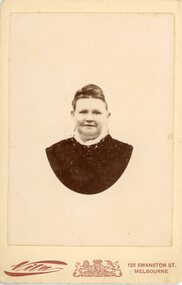 Photograph, Mrs Sarah Eliza Goldsworthy nee Unknown -- Studio Portrait