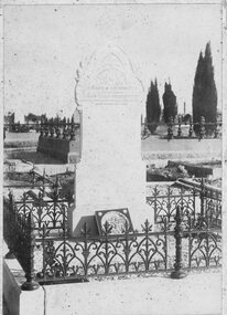 Photograph, Mr Richard M Goldworthy & Mrs Sarah Eliza Goldsworthy nee Unknown's Grave & Headstone