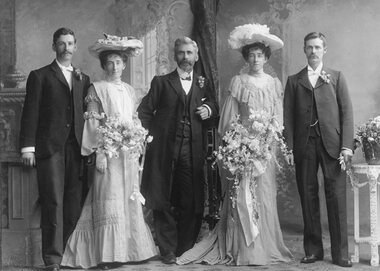 Photograph, Mr Henry Goldsworthy & Miss Sarah E Lemon's Wedding -- Studio Portrait