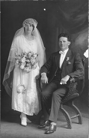 Photograph, Miss Mona Osborn & Mr Jack Bibby's Wedding --- Studio Portrait