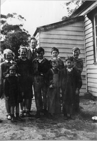 Photograph, Kanya State School Number 2174 with Teacher & Students