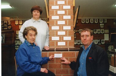 Photograph, Family of the Late Rob Holloway & the Plaque at Stawell Athletic Club
