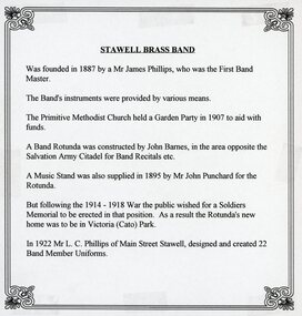 Photograph, Stawell Brass Band 1890