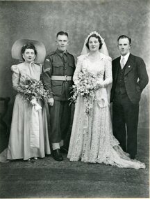 Photograph, Neilson & Newton wedding Photo c1940's -- Studio Portrait