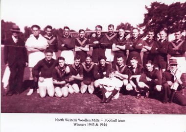 Photograph, Woollen Mills Football Team 1943-1944
