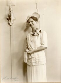 Photograph, Hughes Wedding 1947 -- Studio Portrait