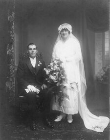 Photograph - Aunde Album 29, Unnamed Wedding Group -- Studio Portrait