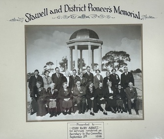 Photograph, Pioneer Memorial Committee -- Framed