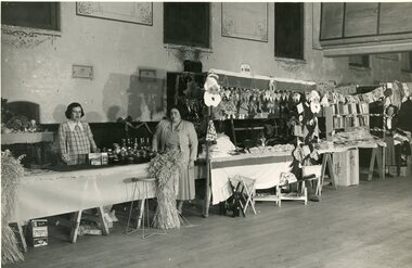 Photograph, Lady Brooks Kindergarten -- Fund raising Bazaar inside Town Hall 1952