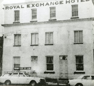 Photograph, Royal Exchange Hotel in Patrick Street Stawell from Stawell Times News 1972