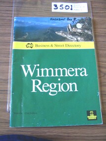 Book, UBD, UBD Business and Street Directory - Wimmera Region, 1992