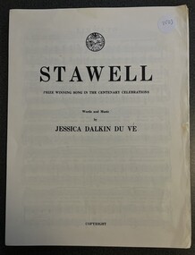 Book, Jessica Dalkin, Stawell - Sheet Music, 1969